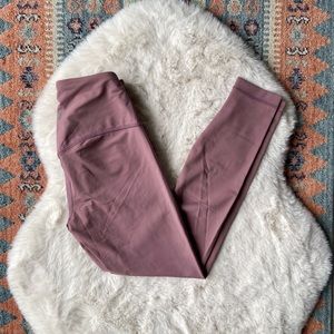 womens mauve crop 7/8 legging athletic yoga Pilates pant 90 degree by reflex XS